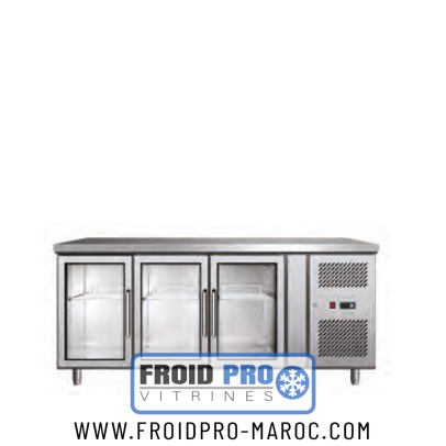 Comptoir Réfrigéré 2 Portes Vitrées 1500 – COLDKIT