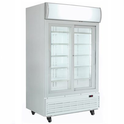 armoire réfrigérée 2 portes coulisse d’exposition positive 1000l